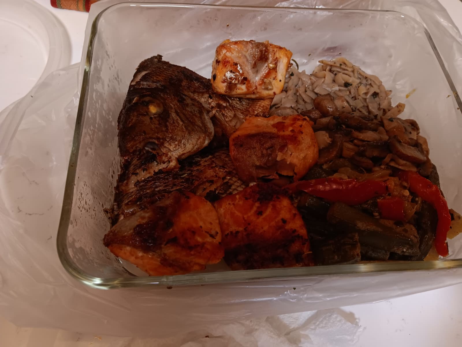 Air Fry Fish, Vegetable and Konjack Noodles