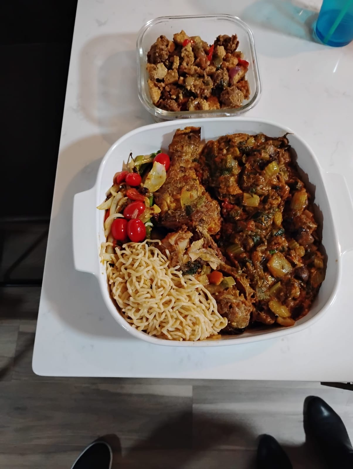 Cashew Stew and Fry Eggplant